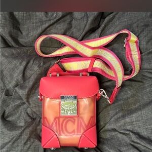 MCM Red and Yellow Crossbody Bag